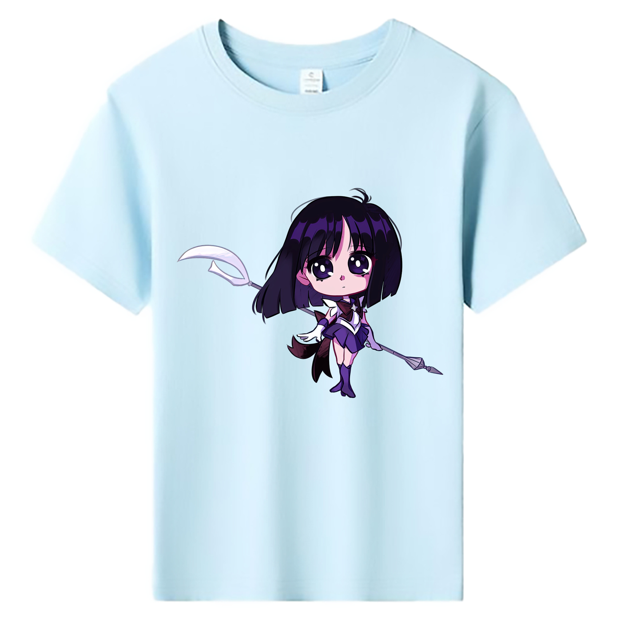 （画像用） 美少女戦士セーラームーン 土萠ほたる Sailor Moon Tomoe Hotaru （セーラーサターン；Sailor Saturn） 綿100％キッズTシャツ（フロントプリント）